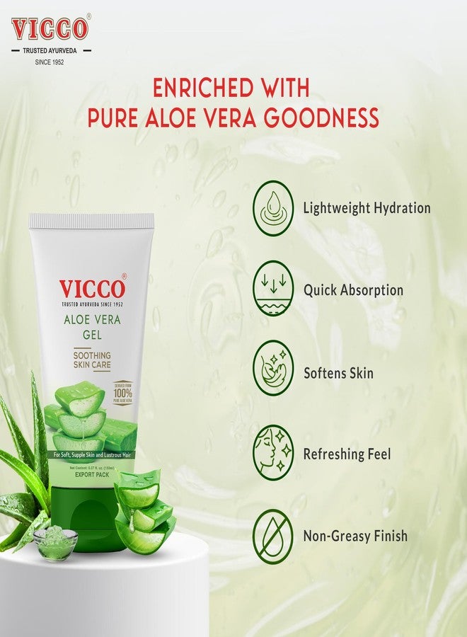 Vicco Aloe Vera Gel for Face, Skin & Hair, Hydrating & Nourishing Clear Gel, 5.07 Fl Oz (Pack of 1) - Image 5